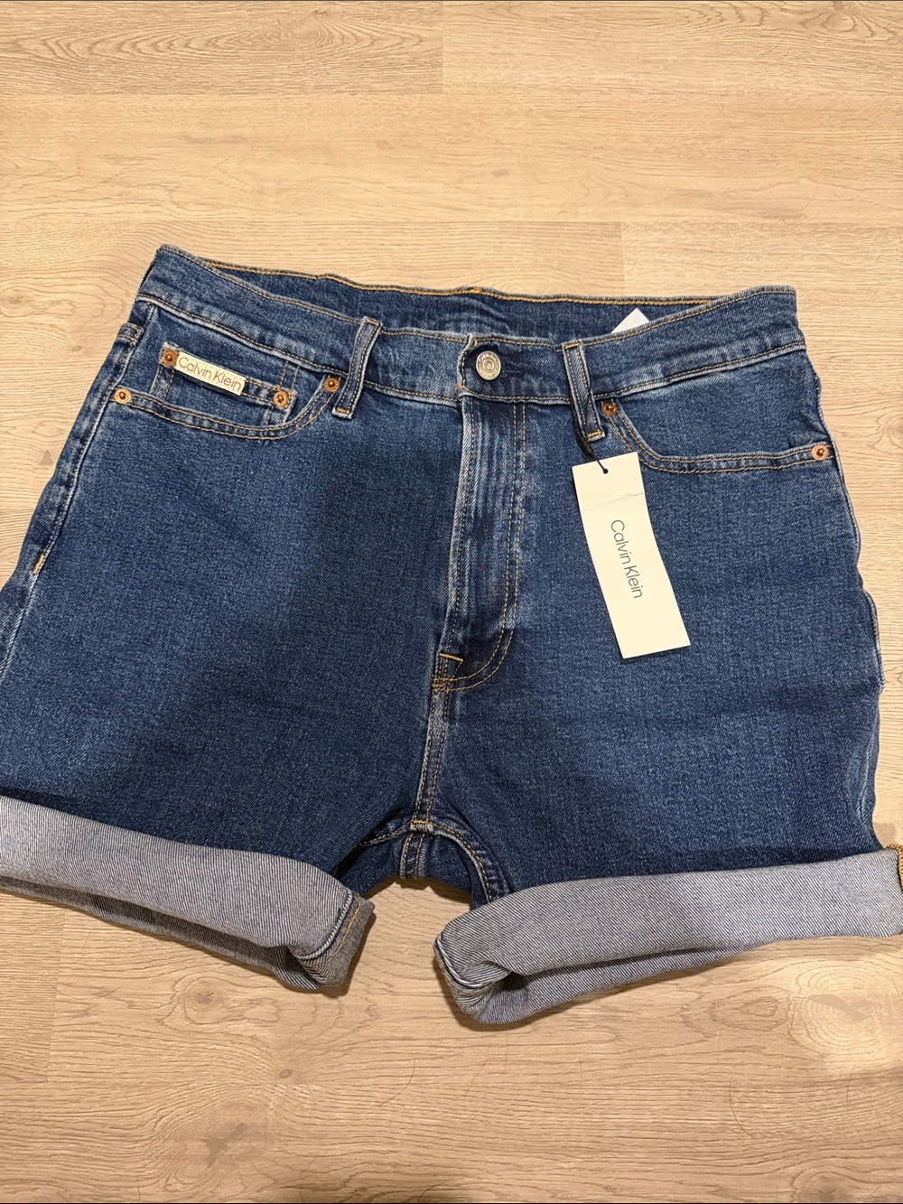 NWT Calvin Klein Blue Denim Shorts